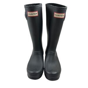 Hunter Kids Original Tall Rain Boots Black UK 1 US 2/3